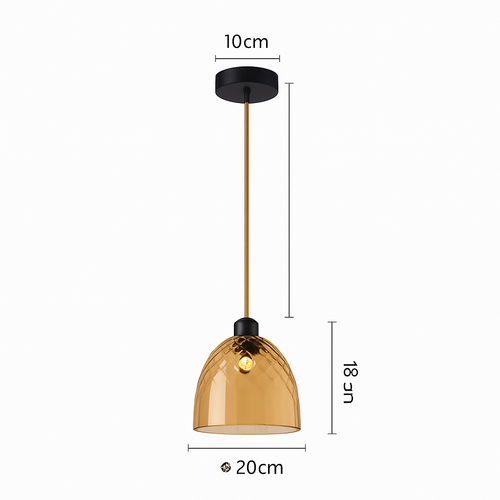 suspension led modernes en verre grain d'eau pour décoration intérieure - vue 15 sur 14