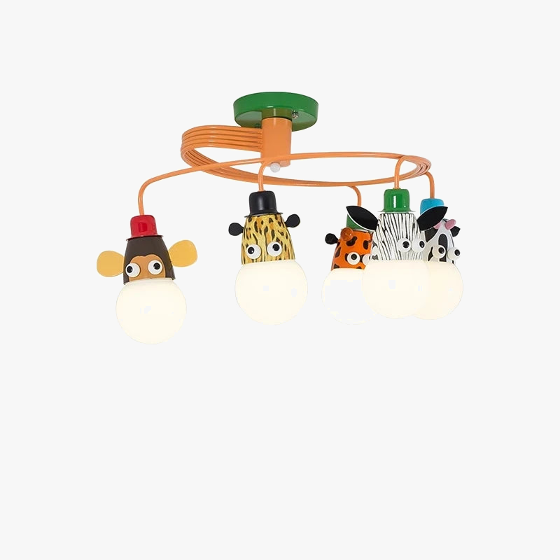 Suspension LED nordique à plusieurs têtes pour enfants
