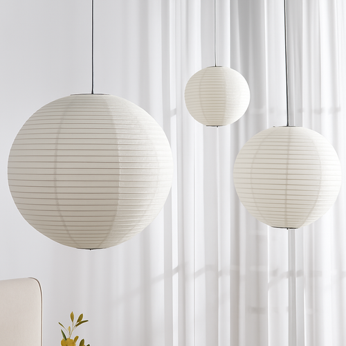 Suspension LED papier japonais sphères