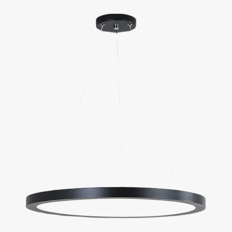 suspension led ronde dorée moderne