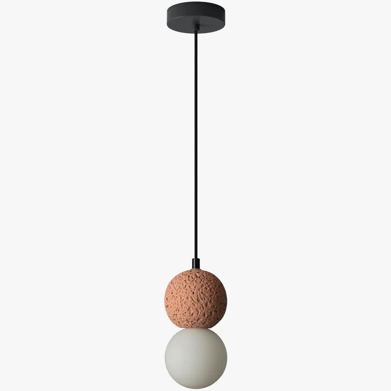 suspension LED boule ciment intérieur moderne nordique