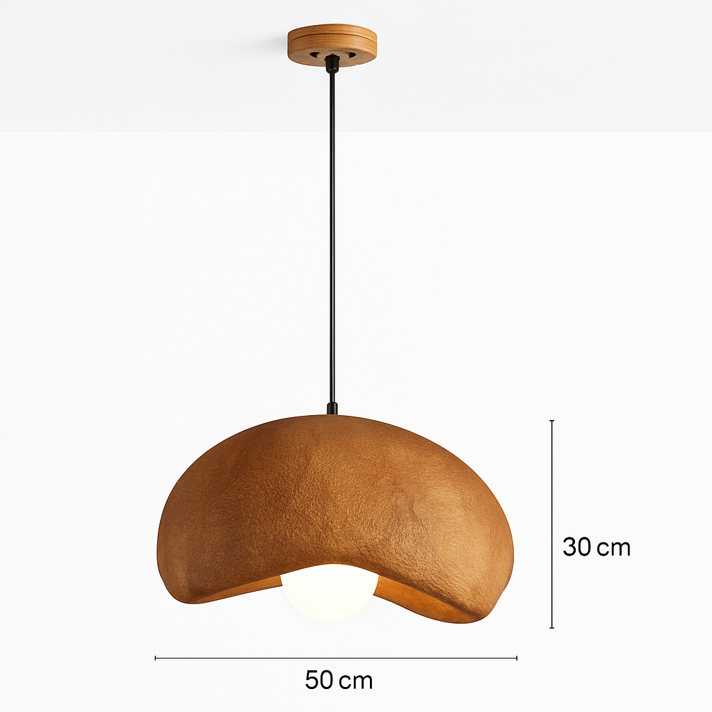 suspension à led wabi-sabi en résine créative pour décoration intérieure - vue 9 sur 23
