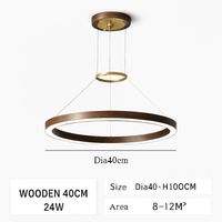 suspension luminaire bois grain rond créatif minimaliste
