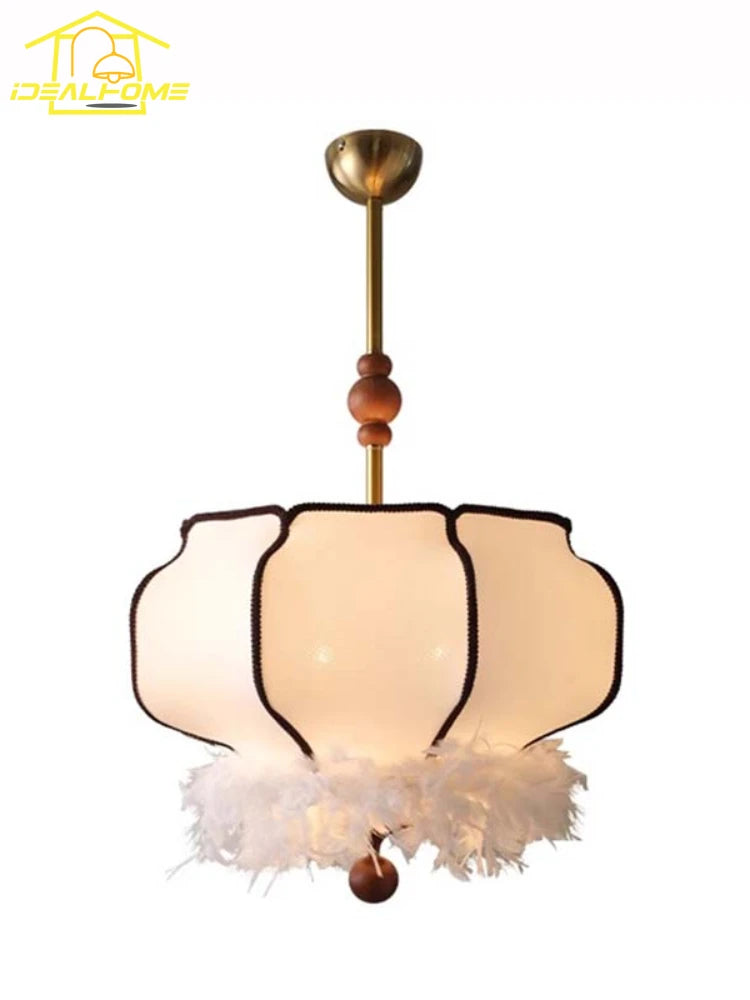 suspension minimaliste en plumes design français lampe décorative