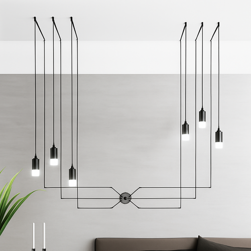 suspension moderne à corde pour un éclairage contemporain élégant