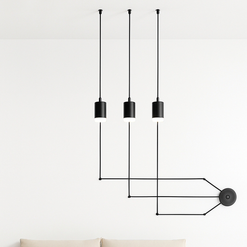 suspension moderne à corde pour un éclairage contemporain élégant