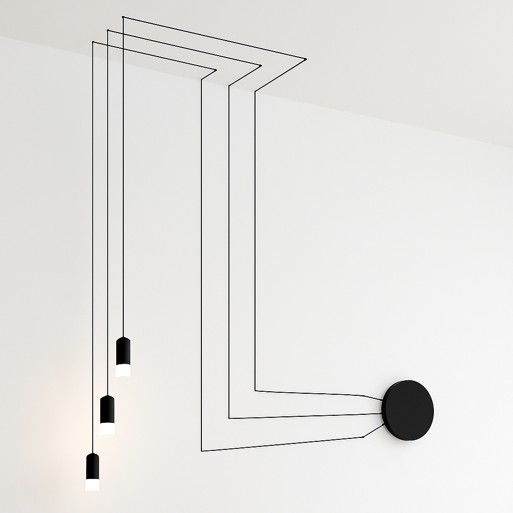 suspension moderne à corde pour un éclairage contemporain élégant - vue 4 sur 12