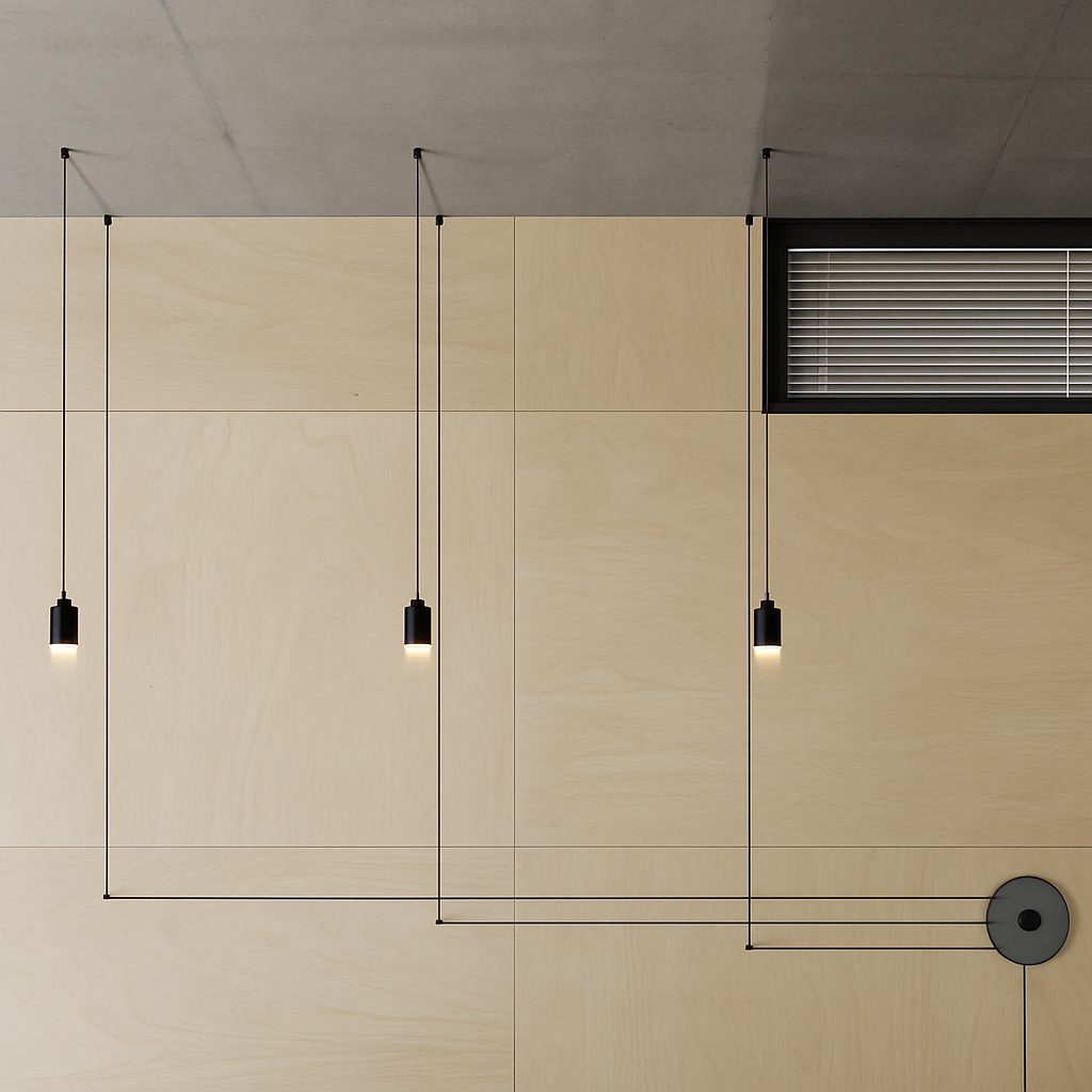 suspension moderne à corde pour un éclairage contemporain élégant - vue 5 sur 12