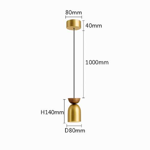 suspension moderne en cuivre pour décoration créative et personnalisée
