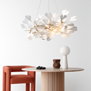suspension moderne en forme de feuilles d'acrylique avec cordon réglable
