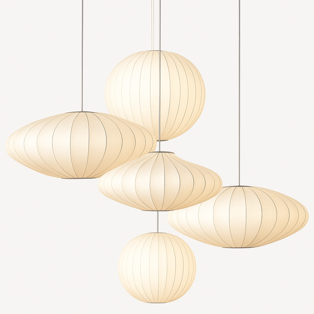 Suspension moderne en papier style japonais Silk - vue 5 sur 30