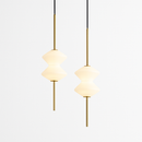 suspension moderne en verre avec fil métallique réglable