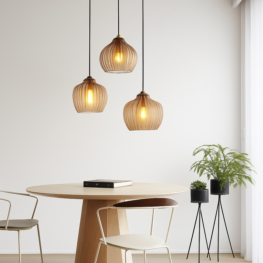 Suspension moderne en verre fumé (plusieurs formes) Guezra - vue 3 sur 16