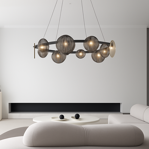 suspension moderne en verre pour décoration intérieure élégante