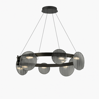 suspension moderne en verre pour décoration intérieure élégante