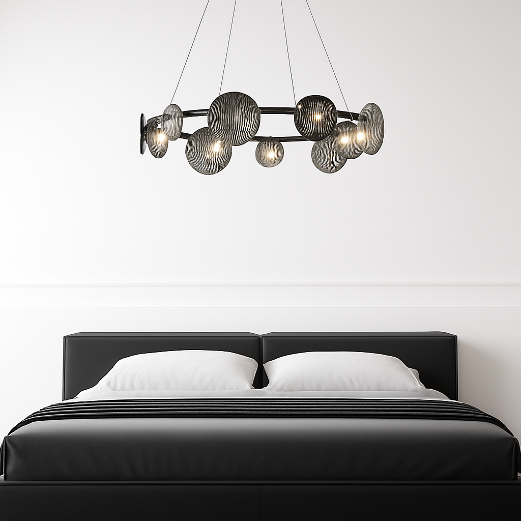 suspension moderne en verre pour décoration intérieure élégante - vue 4 sur 12