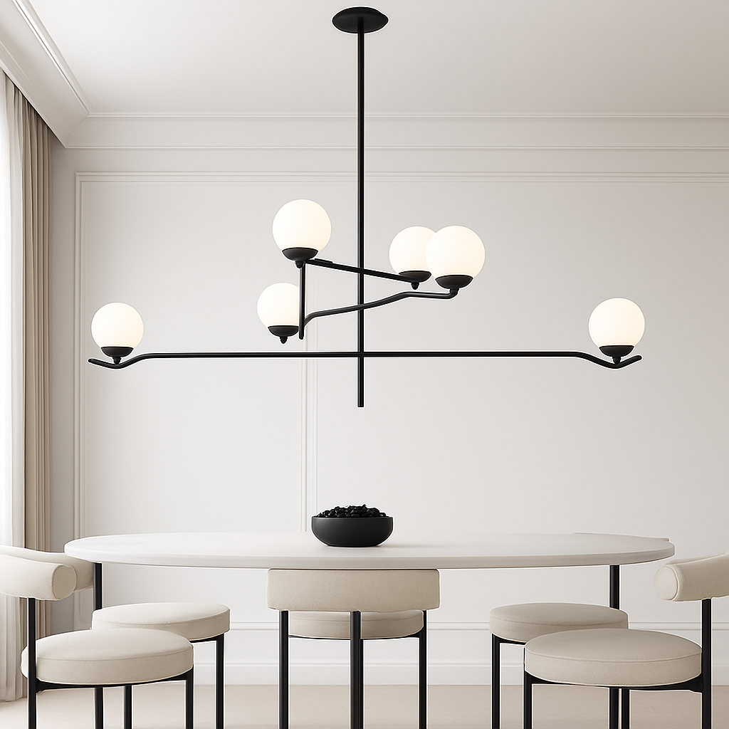 suspension moderne en verre pour décoration intérieure élégante - vue 5 sur 6
