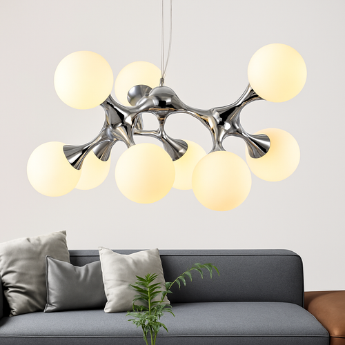 suspension moderne en verre pour décoration intérieure élégante et originale