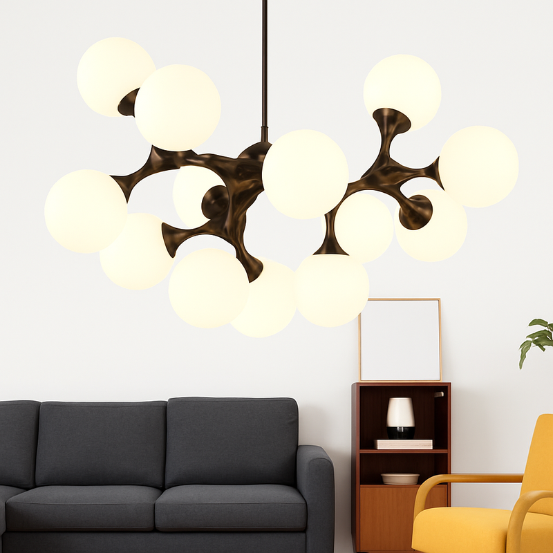 suspension moderne en verre pour décoration intérieure élégante et originale