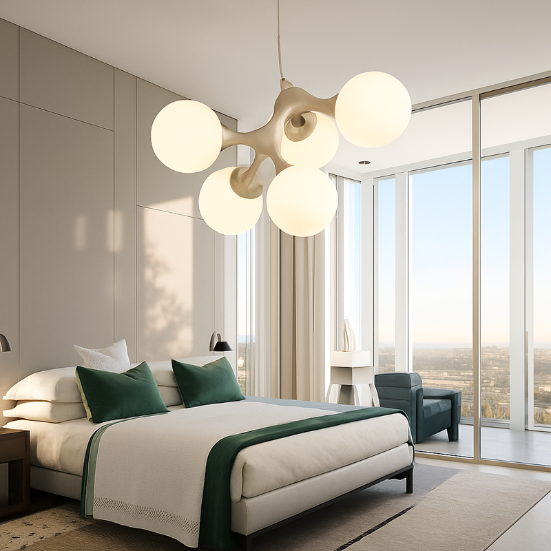 suspension moderne en verre pour décoration intérieure élégante et originale