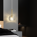 Suspension moderne LED avec abat-jour en cristal Ansley