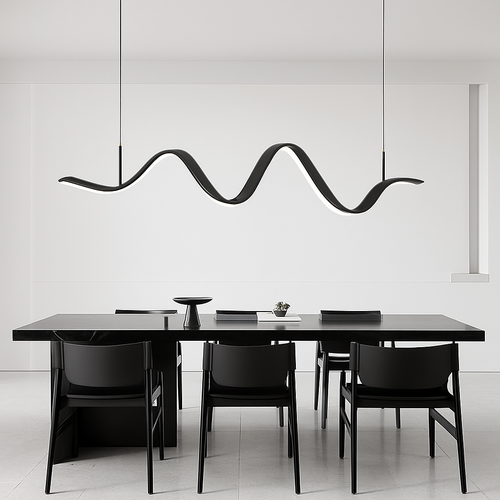 suspension moderne linéaire lumière pour décoration de table à manger