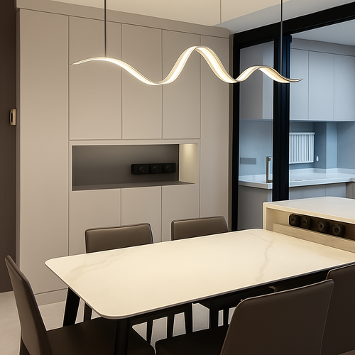 suspension moderne linéaire lumière pour décoration de table à manger