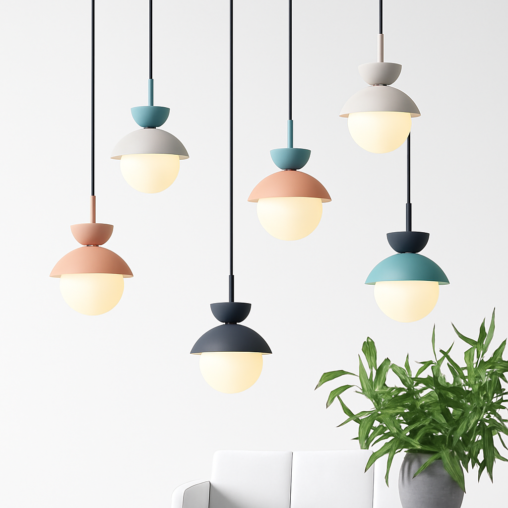 Suspension moderne nordique boule de verre luminaires suspendus suspension cuisine salle à manger chambre décor à la maison luminaire lustre - vue 5 sur 22