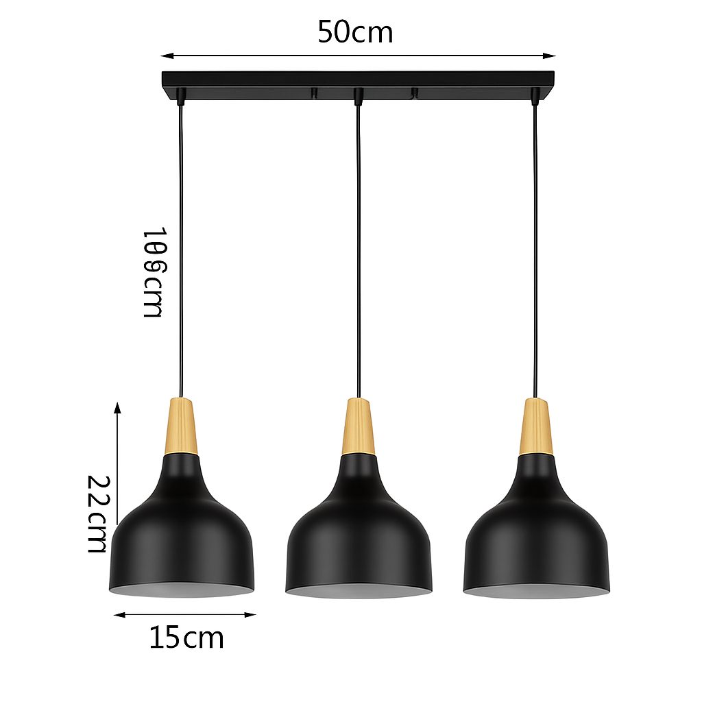 suspension moderne nordique en aluminium rétro pour intérieur design - vue 14 sur 16