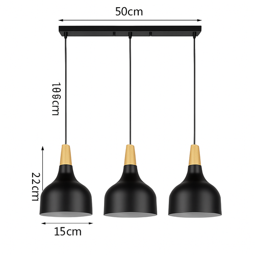 suspension moderne nordique en aluminium rétro pour intérieur design - vue 15 sur 16