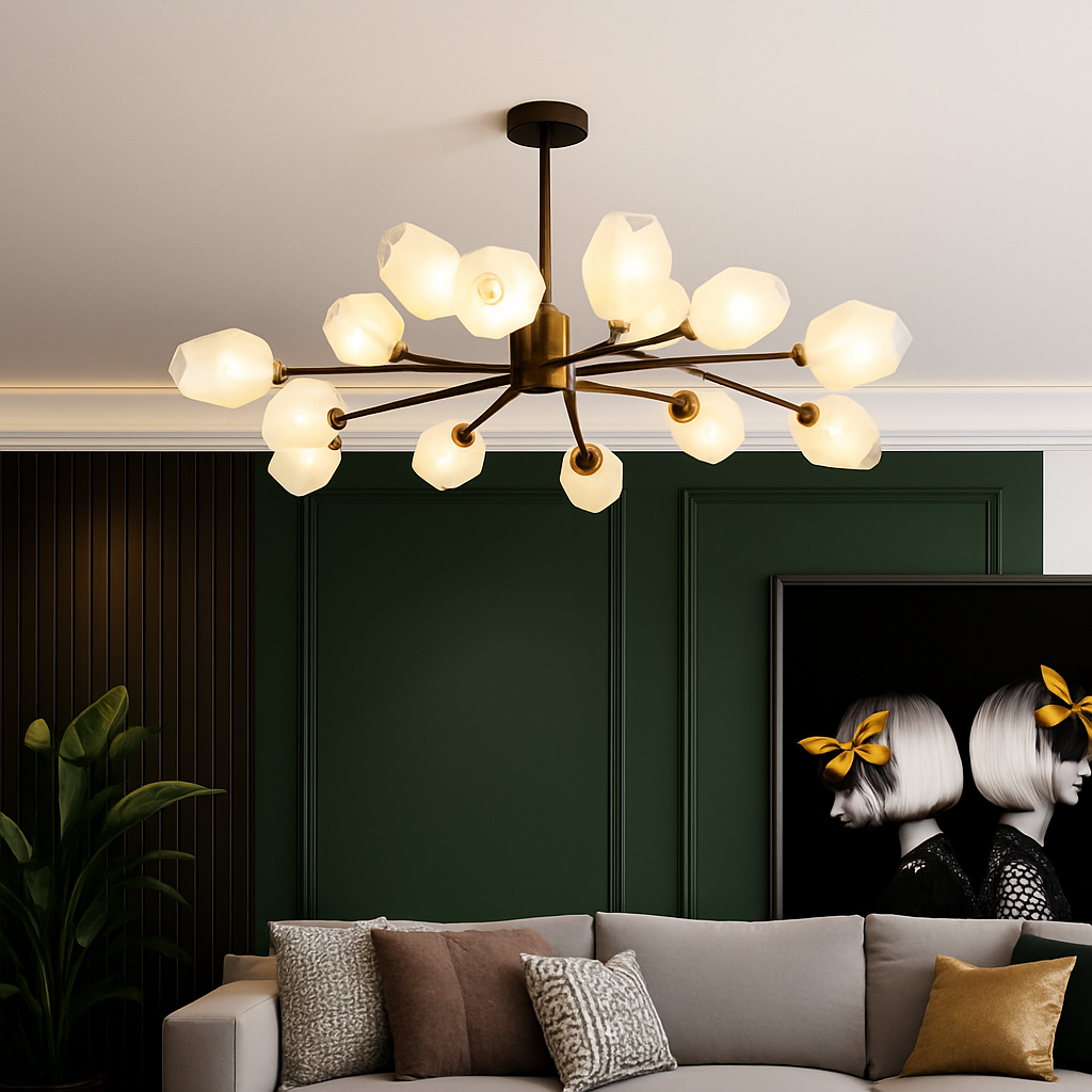suspension nordique pour éclairage intérieur avec lustre - vue 4 sur 16