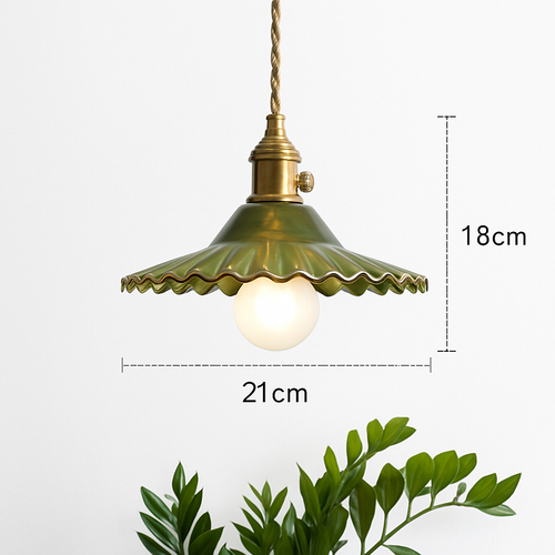 suspension nordique vintage rustique en cuivre wabi-sabi luminaire - vue 12 sur 15