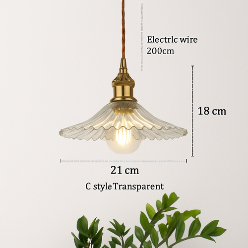 suspension nordique vintage rustique en cuivre wabi-sabi luminaire - vue 13 sur 15