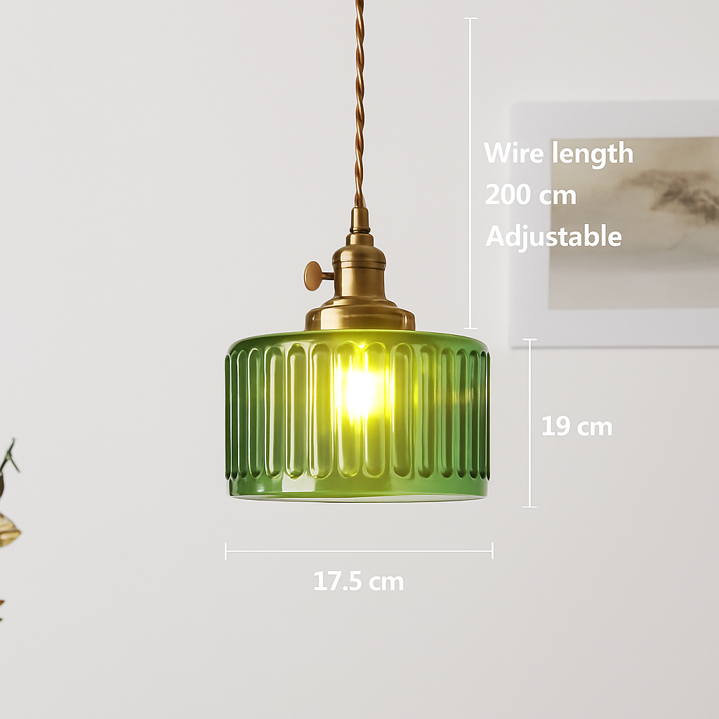 suspension nordique vintage rustique en cuivre wabi-sabi luminaire - vue 7 sur 15