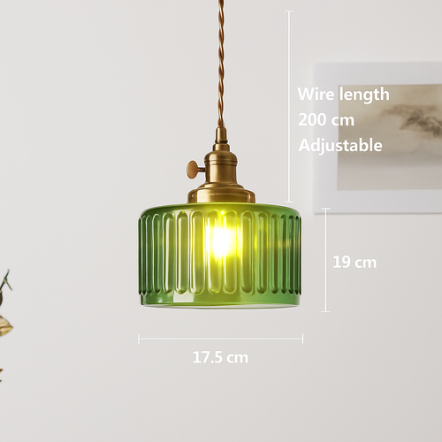 suspension nordique vintage rustique en cuivre wabi-sabi luminaire - vue 8 sur 15
