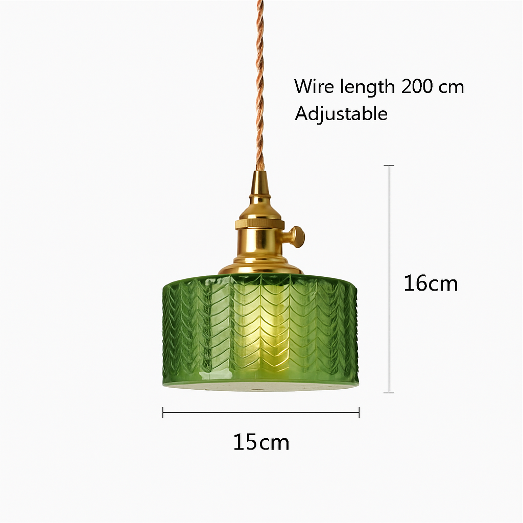 suspension nordique vintage rustique en cuivre wabi-sabi luminaire - vue 9 sur 15