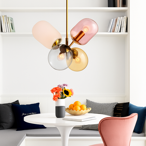 suspension nordiques postmodernes en verre led décoratives - vue 3 sur 7