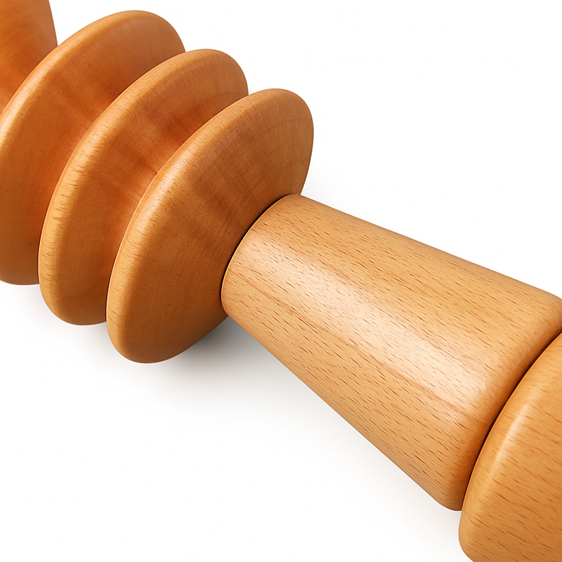 suspension rétro en bois de chêne avec perles géométriques