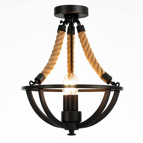 suspension rétro en corde pour décoration intérieure élégante