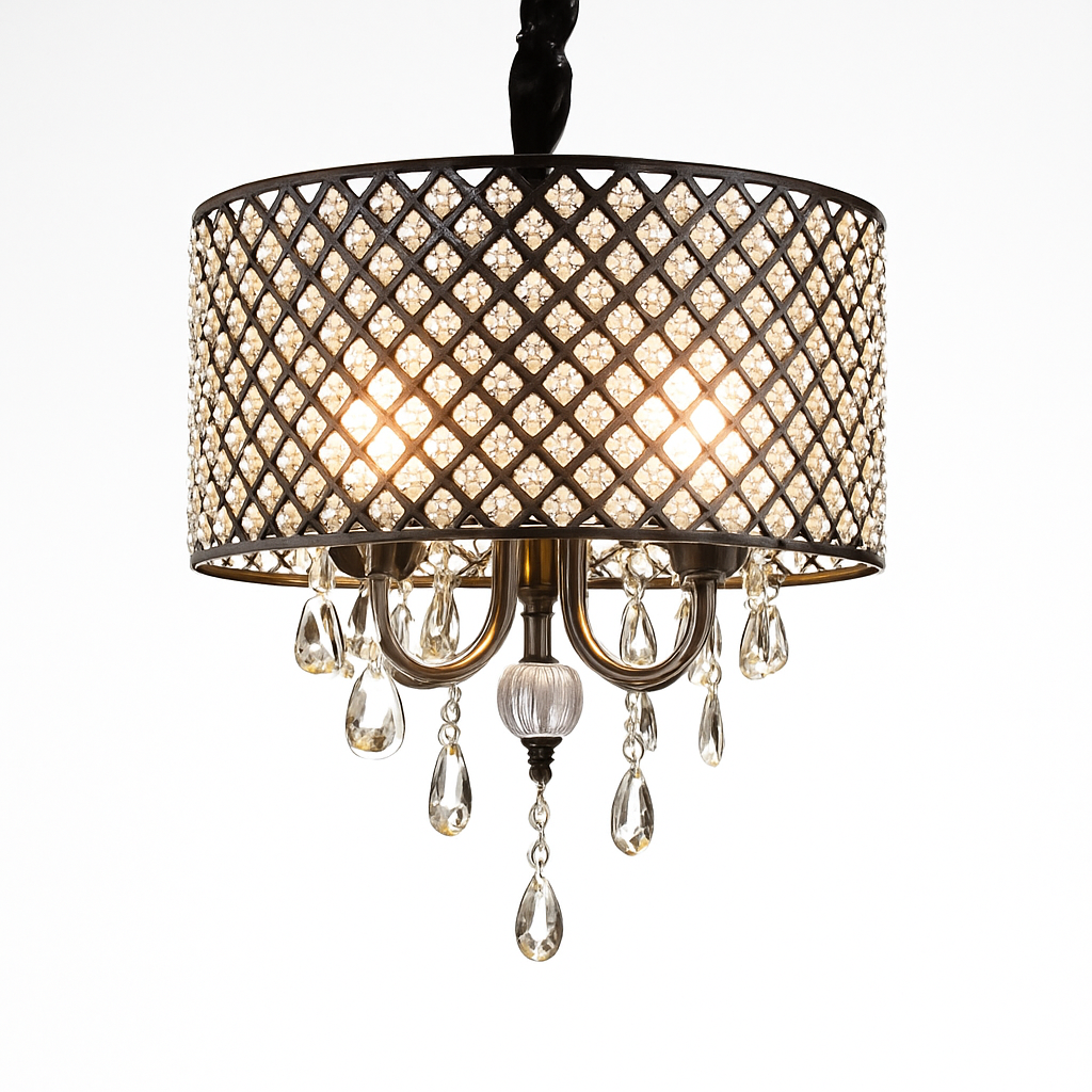 suspension rétro en cristal pour éclairage décoratif élégant - vue 2 sur 7