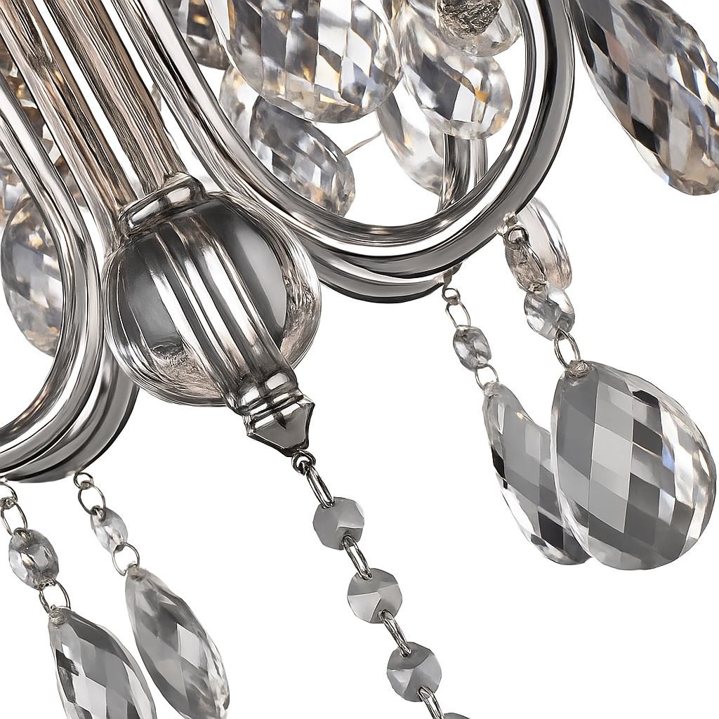 suspension rétro en cristal pour éclairage décoratif élégant - vue 7 sur 7