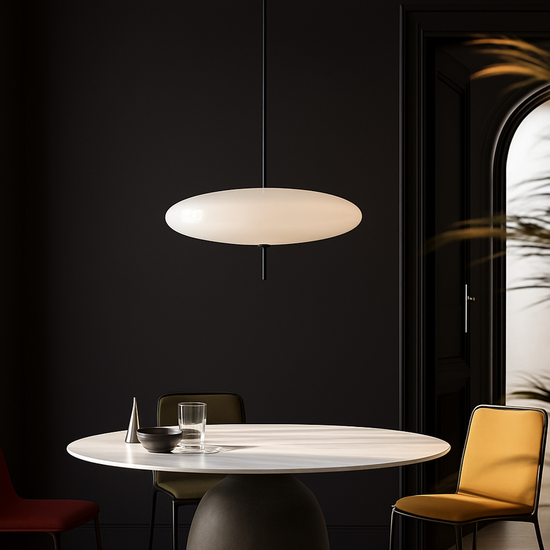 Suspension soucoupe volante modernes noires/blanches