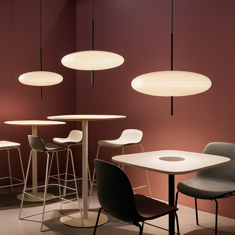 Suspension soucoupe volante modernes noires/blanches