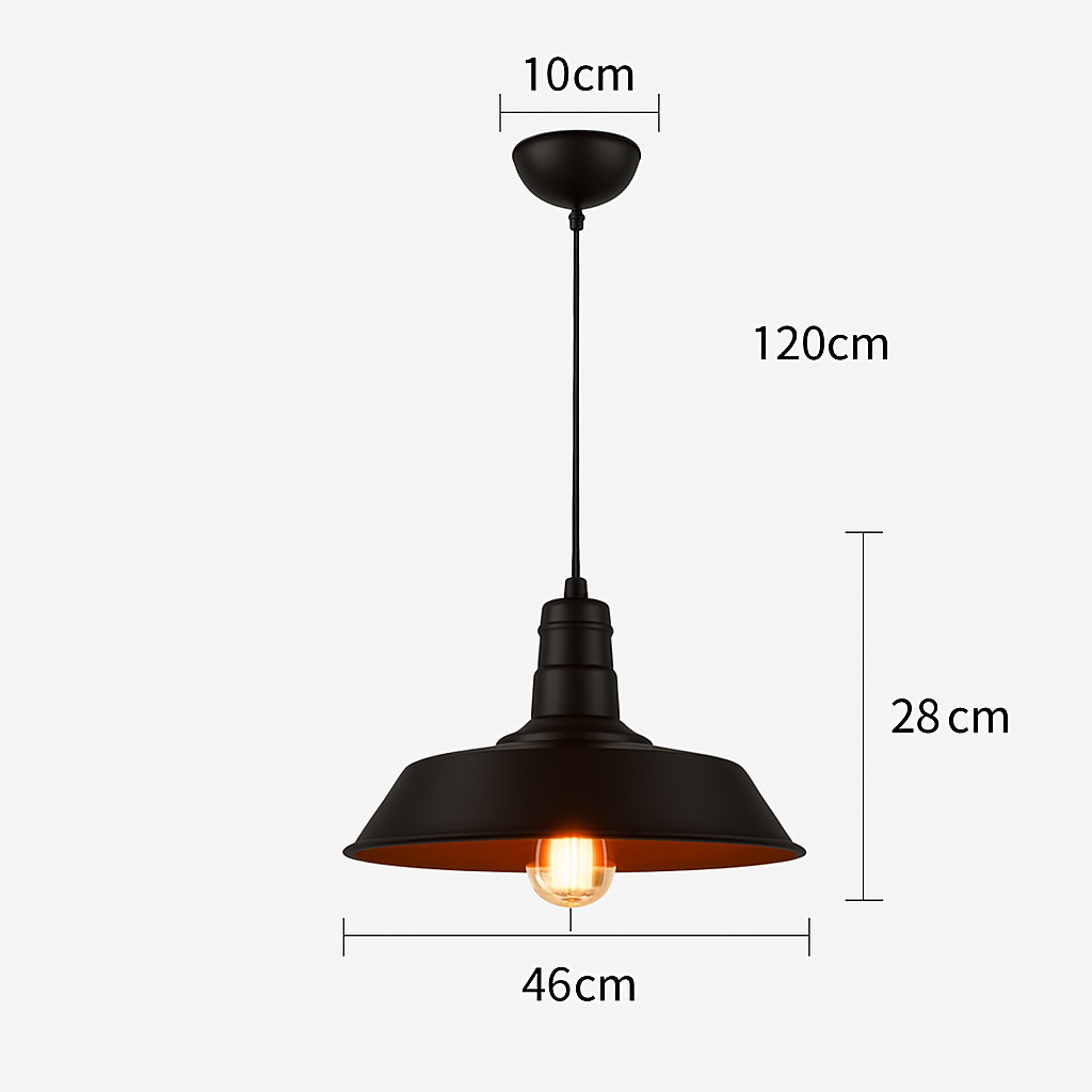 suspension style industriel rétro nordique pour bar loft - vue 15 sur 24
