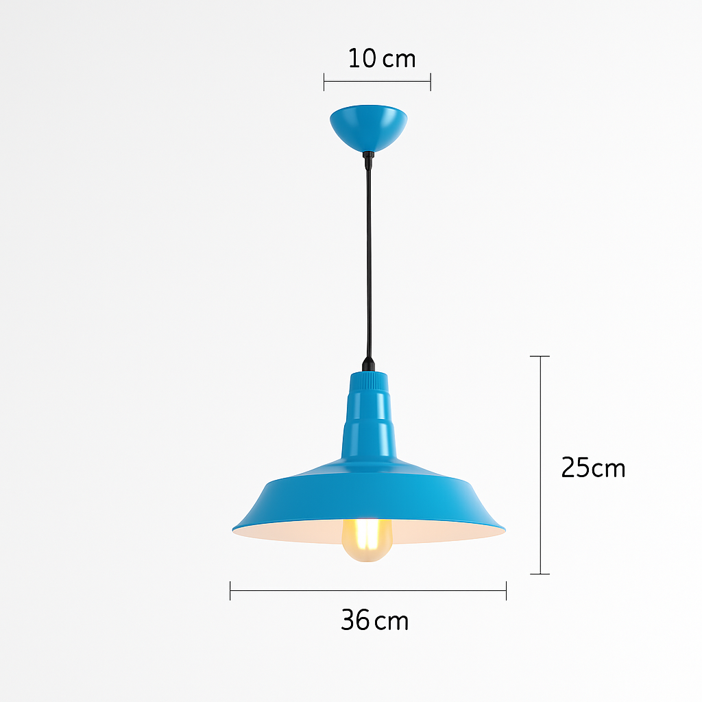 suspension style industriel rétro nordique pour bar loft - vue 8 sur 24