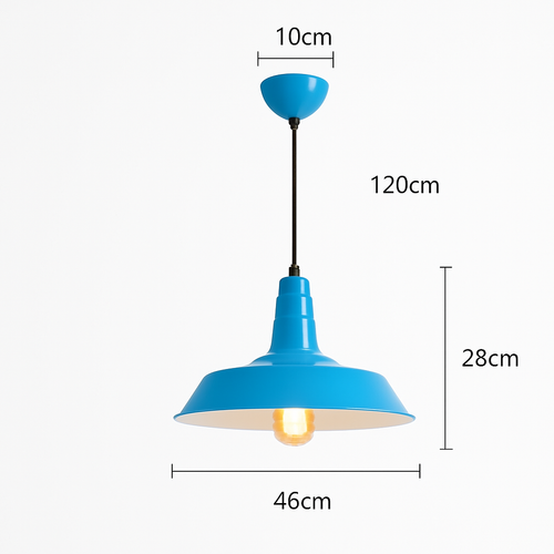 suspension style industriel rétro nordique pour bar loft - vue 10 sur 24