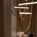 Suspension tubes verre design avec ceinture