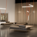 Suspension tubes verre design avec ceinture
