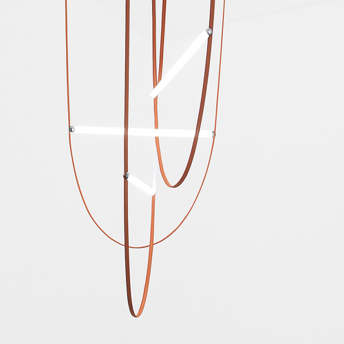 Suspension tubes verre design avec ceinture