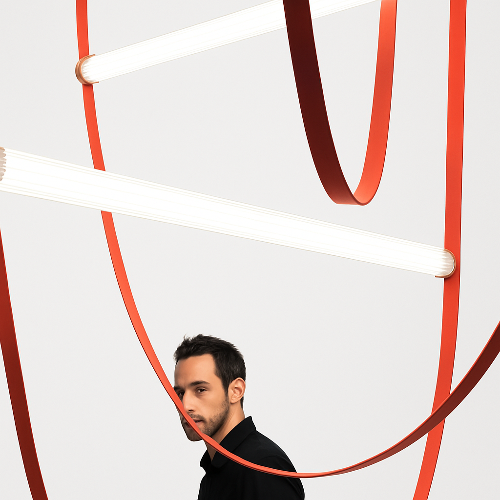 Suspension tubes verre design avec ceinture - vue 6 sur 10